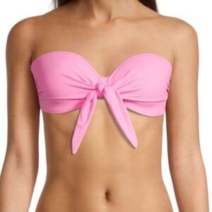 Aurum Bright Pink Bandeau Bikini Top Knotted Bikini Top Size 10